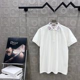 Dior T-shirt Letters logo Embroidery POLO Shirt Lapel Short Sleeve25ss New Unisex Summer Short Sleeve OS Loose T Business Half Sleeve Shirt Plus Size T-Shirt