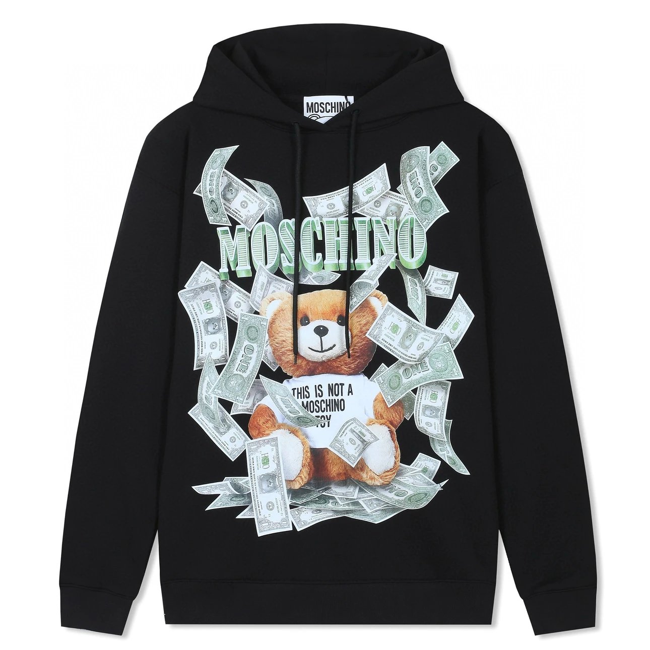 Moschino Hoodie Top Version Counter Same Style Heavy New Casual Hooded Sweater Versatile Loose Hoodie Trendy Pure Cotton