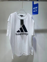 Balenciaga T-shirt 25ss New Pure Cotton Unisex Style T T-shirt OS Loose Fit Base Shirt Top Half Sleeve T-Shirt