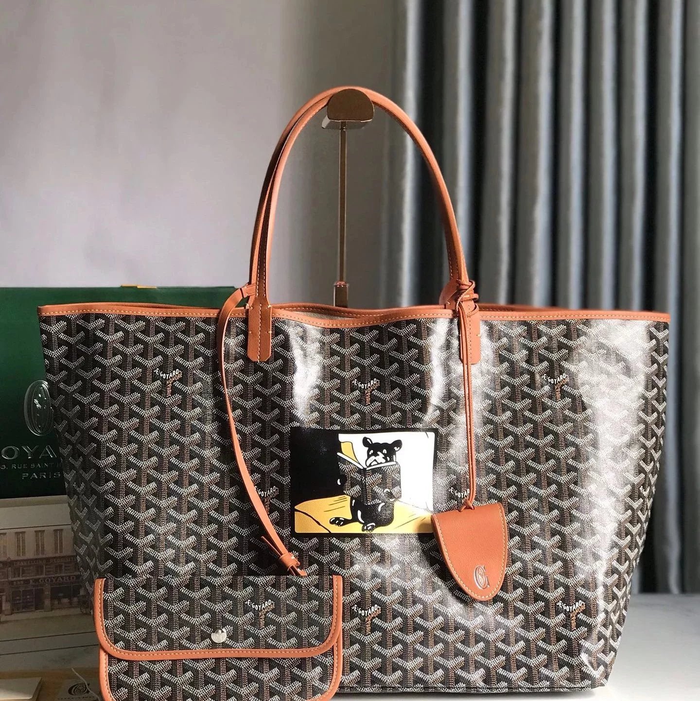 Goyard Bag Top version 【Genuine Goods Leather】Gojia New Product SaintPM Special Painted Jarre Aero Bull Tote Bag Shopping Bag mini Double-Sided Small Tote Bag Shopping Bag Jarre Aero Bull Handbag Backpack Mummy Bag Large Capacity Business Traveling Luggag