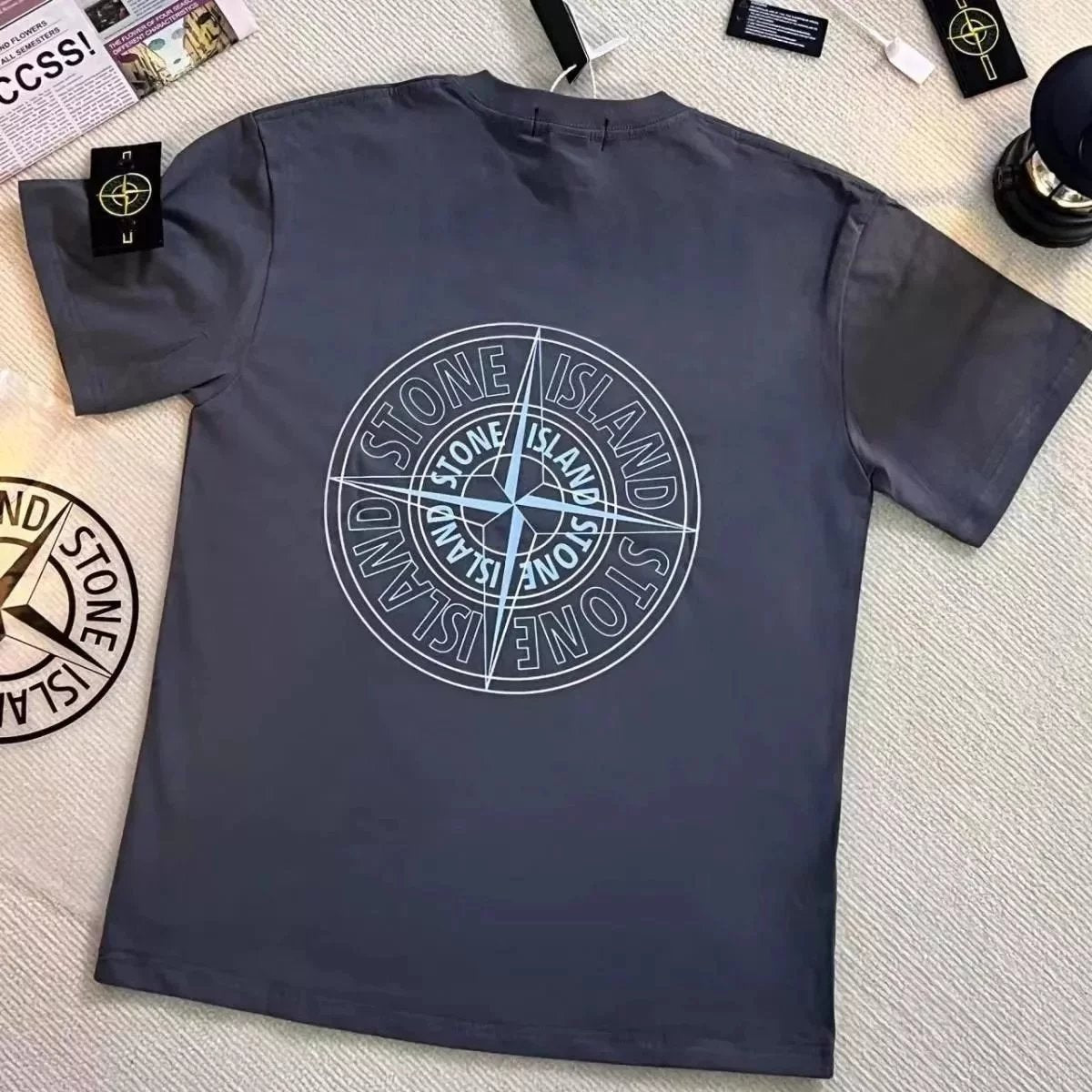 Stone Island T-shirt D54Summer Fashion Fashion Brand Short Sleeve-CY