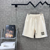 FENDl Shorts Front Body Double F Letter Embroidery logo Five-point Shorts25ss New Drawstring Casual Summer Pants American Style5Two-in-One Casual Sweatpants for Men and Women, Pure Cotton Joggers