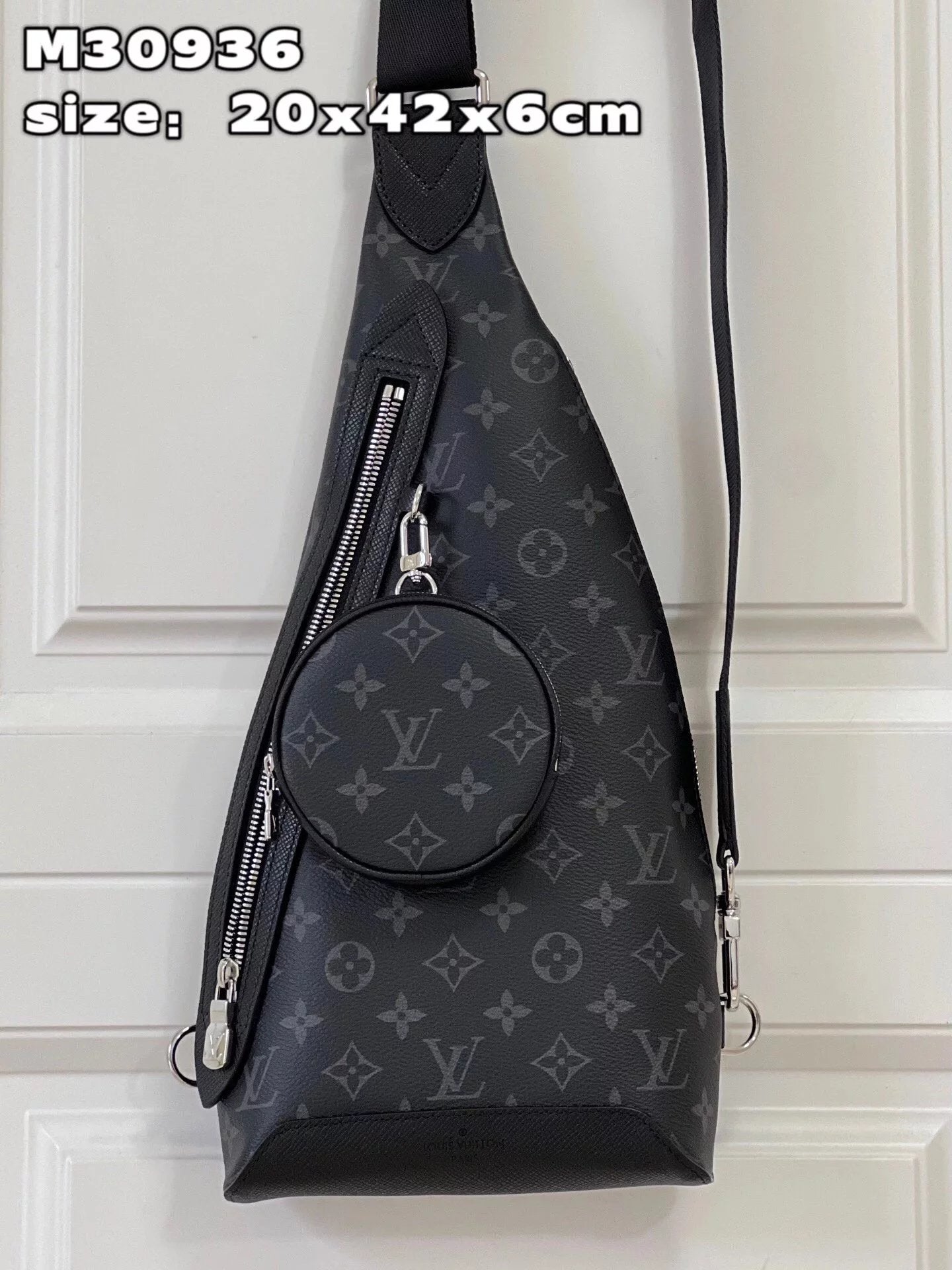Louis Vuitton LV Backpack Top version M309362023New Men's Bags Two-in-One Black Flower DUO Shoulder Messenger Bag Chest Bag Waist Bag Men's Fashion Bags