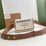 Burberry Women's Bag Top version 【Xiaowen Leather Goods】2022New Women's Bag Crossbody Bag Shoulder Bag vintage Plaid Men's and Women's Handbags TB Messenger Bag Camera Bar