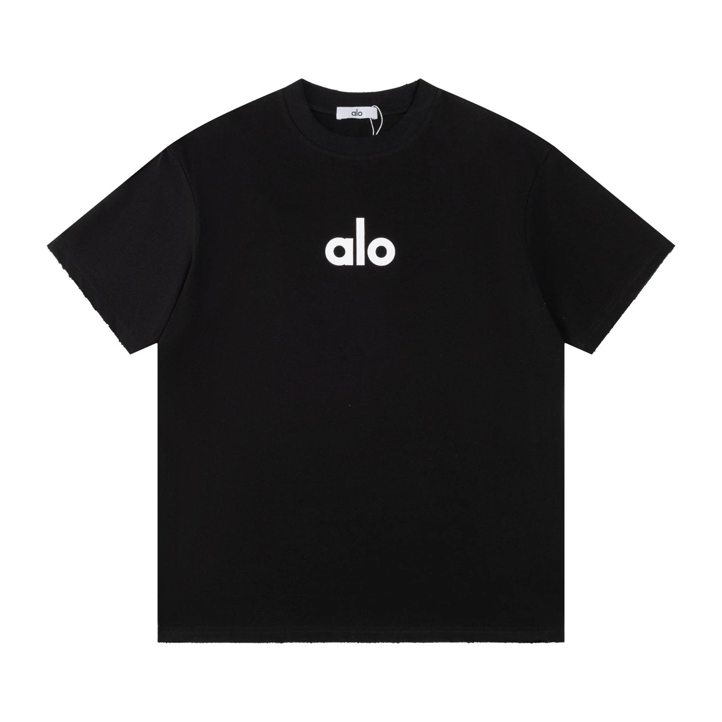 Alo Yoga T-shirt Front and back brand letter print logo round Neck Short Sleeve25ss New pure cotton T Unisex T-Shirt OS Drop Shoulder Loose Fit Base Shirt Top T-Shirt Short Sleeve