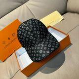 Louis Vuitton LV Hat Full Jacquard Print logo Baseball Cap Sunshade Sun Protection Duckbill Cap Unisex Couple Style Large Head Circumference Slimming Face Curved Brim Versatile Sports Hat