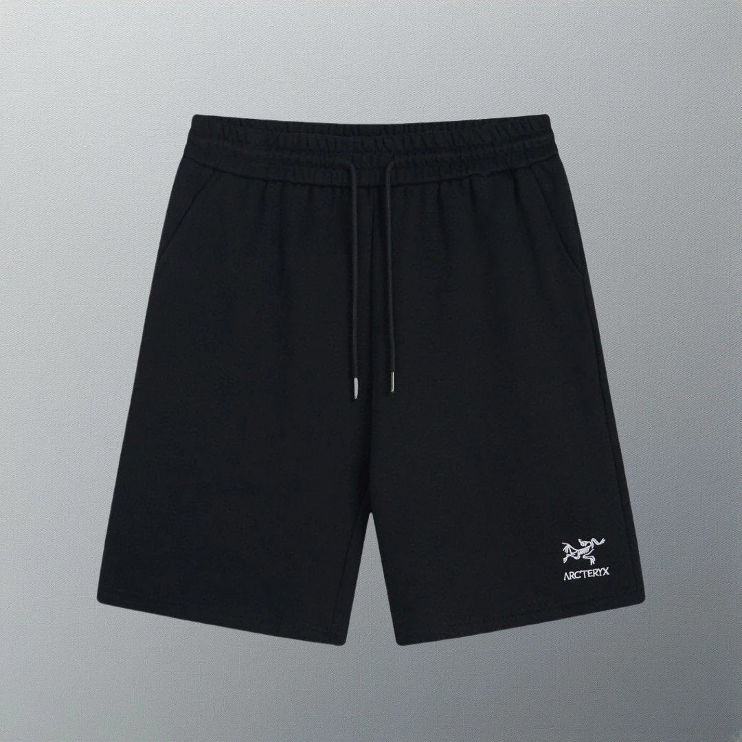 Arc'teryx Shorts Classic Small Label Logo Embroidered Shorts Knee-Length Shorts25ss New Heavy Drawstring American Style Casual Summer Pants5Two-in-One Casual Sweatpants for Men and Women, Pure Cotton Joggers