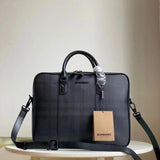 Burberry backpack Top version 【Original Leather】2022New Men's Computer Bag Made of Plaid and Italian Tanned Leather Business Briefcase Men's Handbag Business Trip Meeting Briefcase burerey Men's Bag