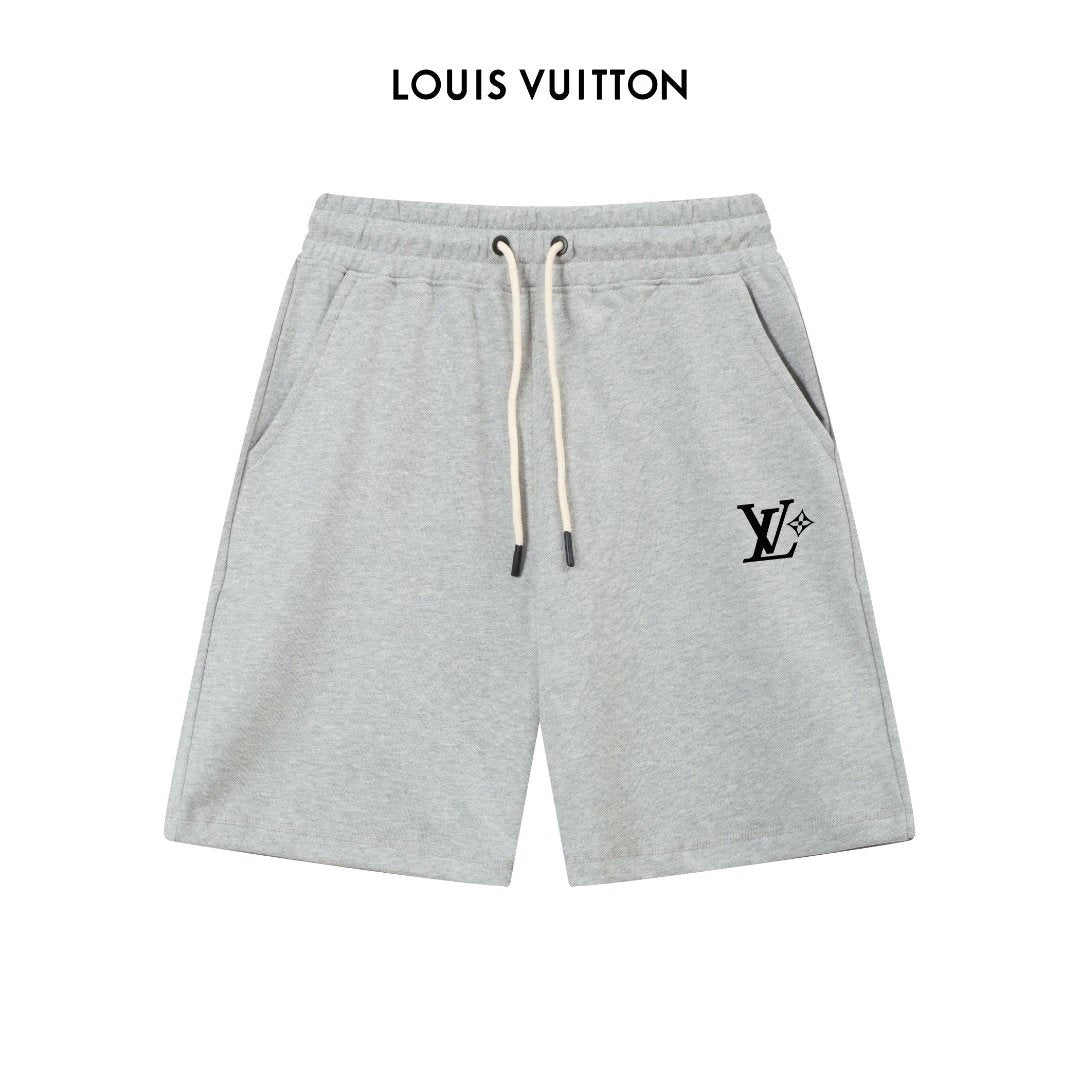 Louis Vuitton LV Shorts Letter Printing logo Five-point Shorts25ss New Drawstring Casual5Two-Piece Casual Sweatpants Summer Pants Unisex Pure Cotton Sweatpants