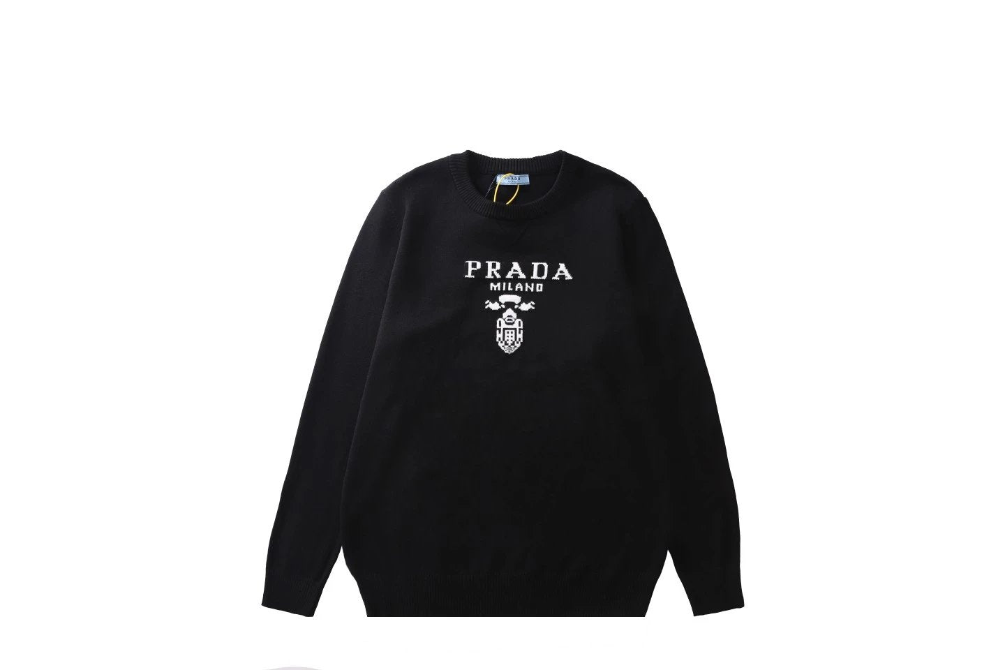 PRADA Sweater round Neck Woolen Sweater P Parents Oversleeves Men and Women Same Style Thicken Lazy Style OS Loose Fit Top Versatile Casual Jacket
