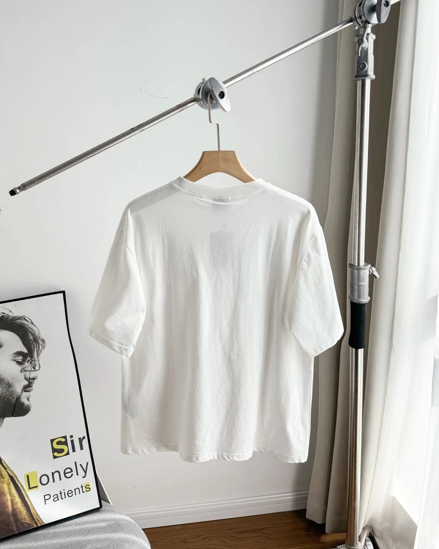 Balenciaga T-shirt Chest Letter Print logo round Neck Short Sleeve25ss New Pure Cotton Unisex Style T T-shirt OS Loose Fit Base Shirt Top Half Sleeve T-Shirt