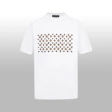 Louis Vuitton LV T-shirt Hand-drawn Smiley Face Print on the Chest logo round Neck Short Sleeve25ss New Pure Cotton Unisex Style T T-shirt OS Loose Fit Base Shirt Top Half Sleeve T-Shirt