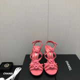 Chanel Shoes Popular Super Beautiful Flowers This Season/Sandals Series Hundred Feet Match Super Slimming Really，Matching Style Classic Chain Accessories，A Very Beautiful Sandals，Spring and Summer Essential Order