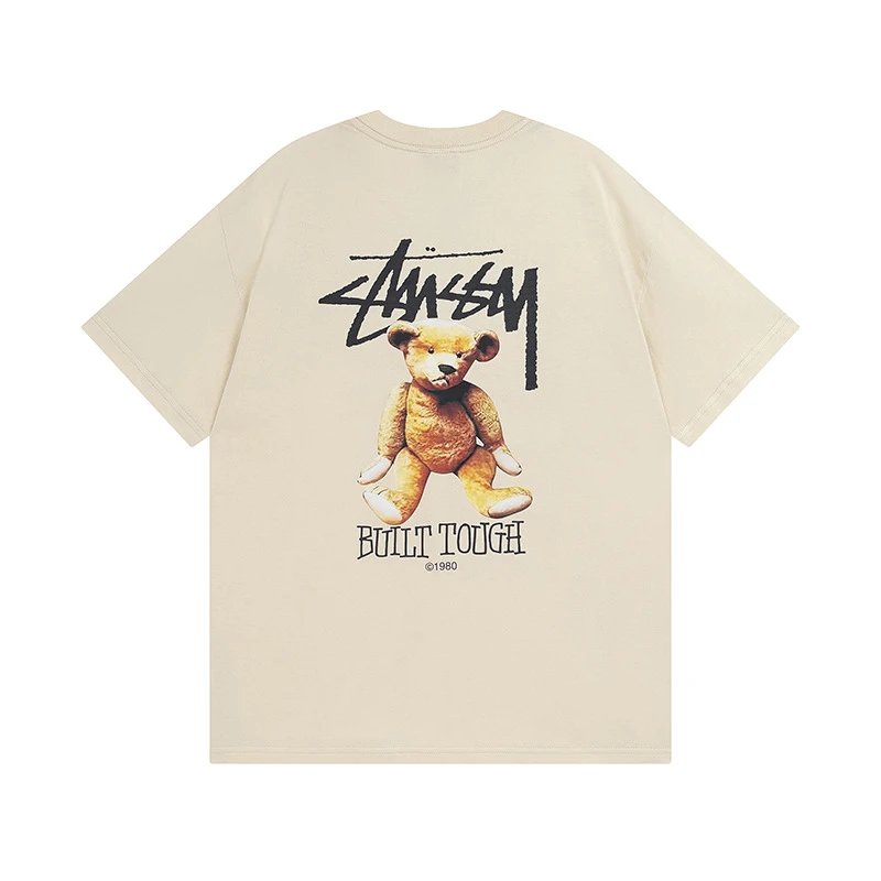 Stussy T-shirt Short Sleeve T T-shirt Flower Crown Love Casual Loose American Couple Wear-CY