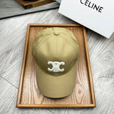 Celine Hat Big Label logo Baseball Cap Sunshade Sun Protection Duckbill Cap Large Head Circumference Slimming Face Curved Brim Versatile Sports Hat for Men and Women Couples Same Style
