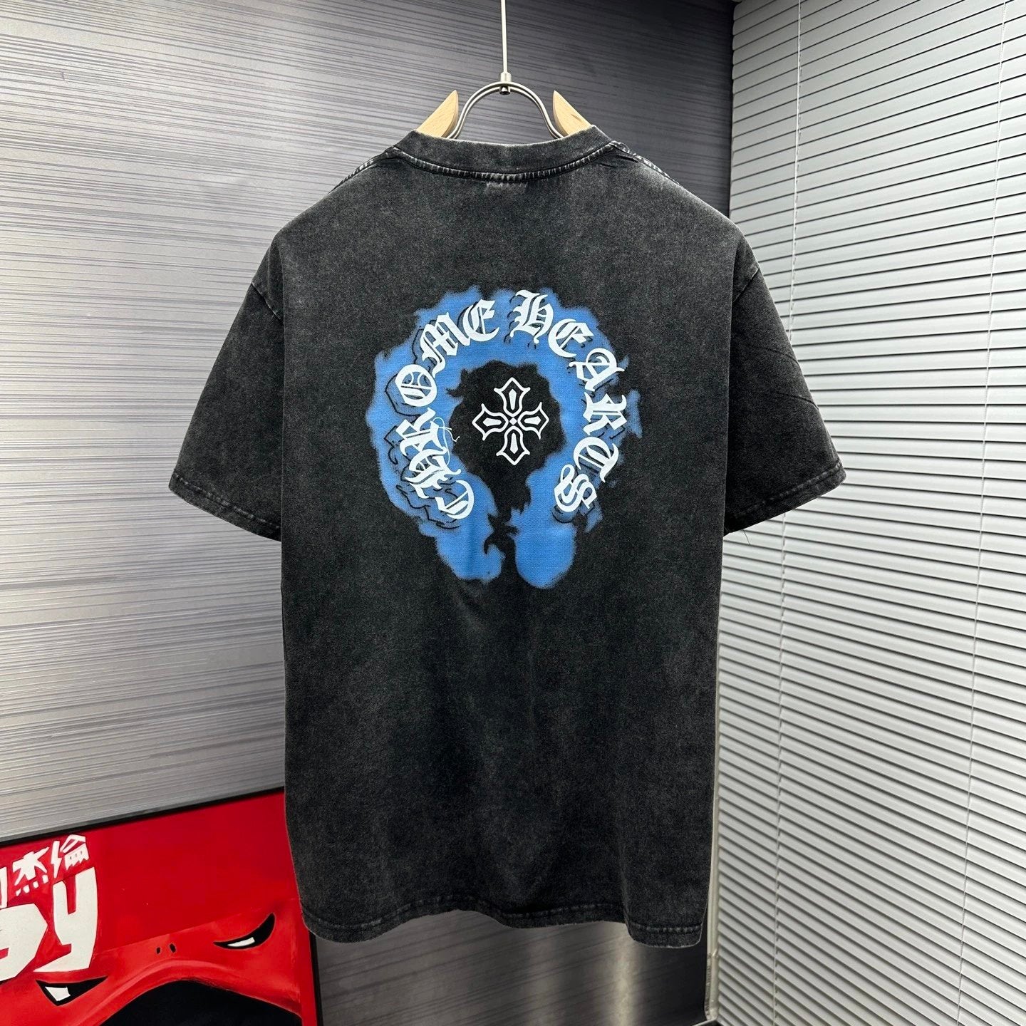 Chrome Hearts T-shirt Horseshoe Sanskrit Script Print logo round Neck Short Sleeve25ss New pure cotton T Unisex T-Shirt OS Drop Shoulder Loose Fit Base Shirt Top T-Shirt Short Sleeve
