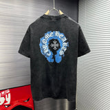 Chrome Hearts T-shirt Horseshoe Sanskrit Script Print logo round Neck Short Sleeve25ss New pure cotton T Unisex T-Shirt OS Drop Shoulder Loose Fit Base Shirt Top T-Shirt Short Sleeve