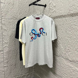 Gucci T-shirt Year of the Snake Limited Edition Double G Printing logo round Neck Short Sleeve25ss New Pure Cotton Unisex Style T T-shirt OS Loose Fit Base Shirt Top Half Sleeve T-Shirt