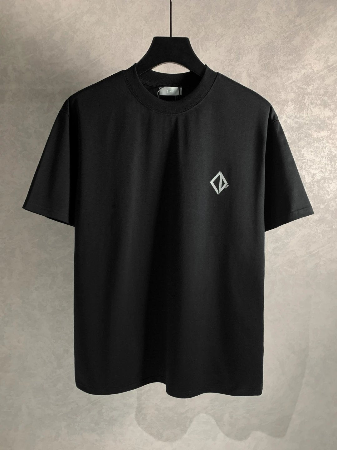Dior T-shirt Chest Letter Logo logo round Neck Short Sleeve25ss New Pure Cotton Unisex Style T Casual T-Shirt Base Layer Shirt OS Loose Fit Half Sleeve Top Plus Size