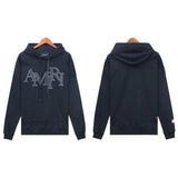 Amiri Hoodie Fashion Brand Sweater Paint-Splashing Style Graffiti Embroidered Hoodie Couple Coat