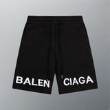 Balenciaga Shorts Minimalist Letters Logo Printed Shorts Knee-Length Shorts25ss New Heavy Drawstring American Style Casual Summer Pants5Two-in-One Casual Sweatpants for Men and Women, Pure Cotton Joggers