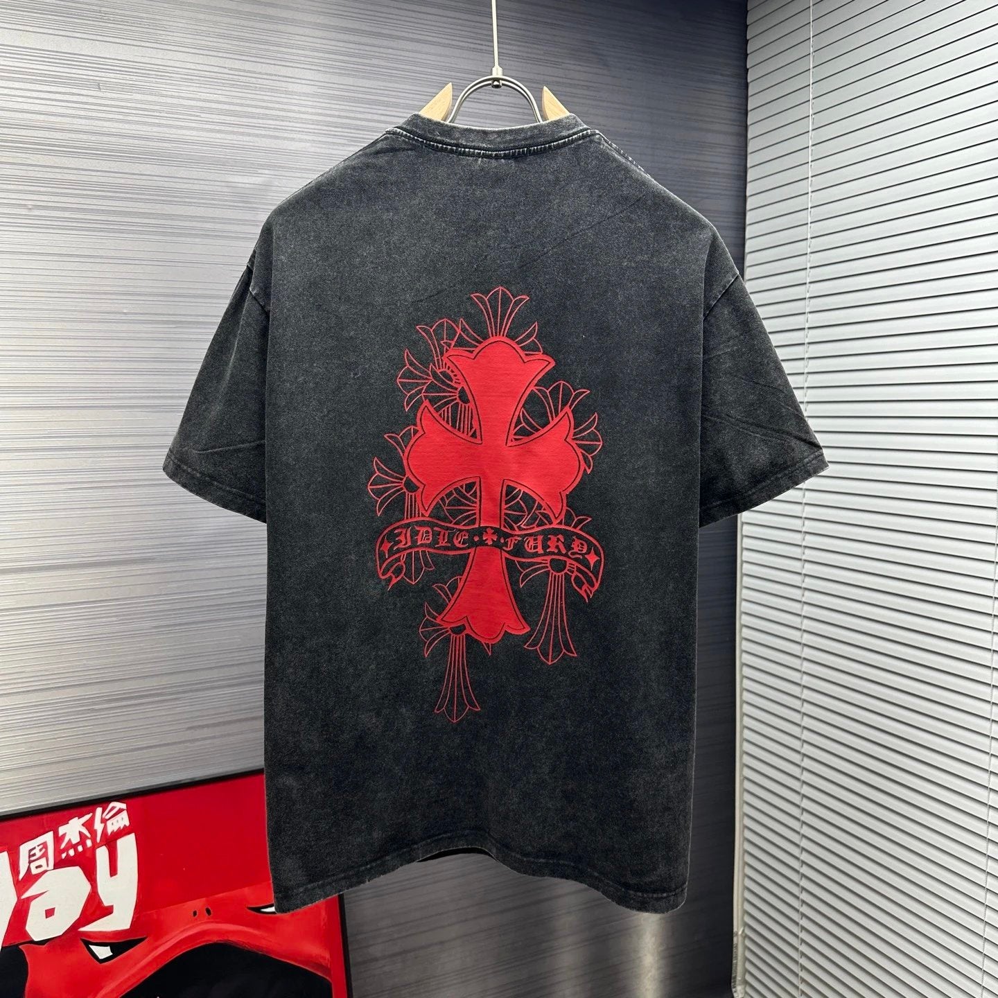 Chrome Hearts T-shirt Printing logo round Neck Short Sleeve25ss New Pure Cotton Unisex Style T T-shirt OS Loose Fit Base Shirt Half Sleeve T-Shirt Top Half Sleeve