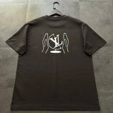 Louis Vuitton LV T-shirt Angel Hand Print on Back logo round Neck Short Sleeve25ss New pure cotton T Unisex T-Shirt OS Drop Shoulder Loose Fit Base Shirt Top T-Shirt Short Sleeve