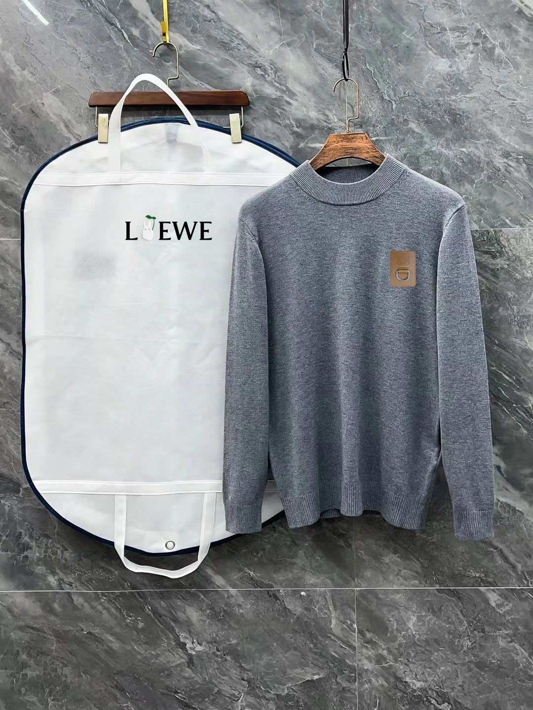 LOEWE Sweater Classic Logo Logo Half Turtleneck Sweater Unisex Inner and Outer Wear