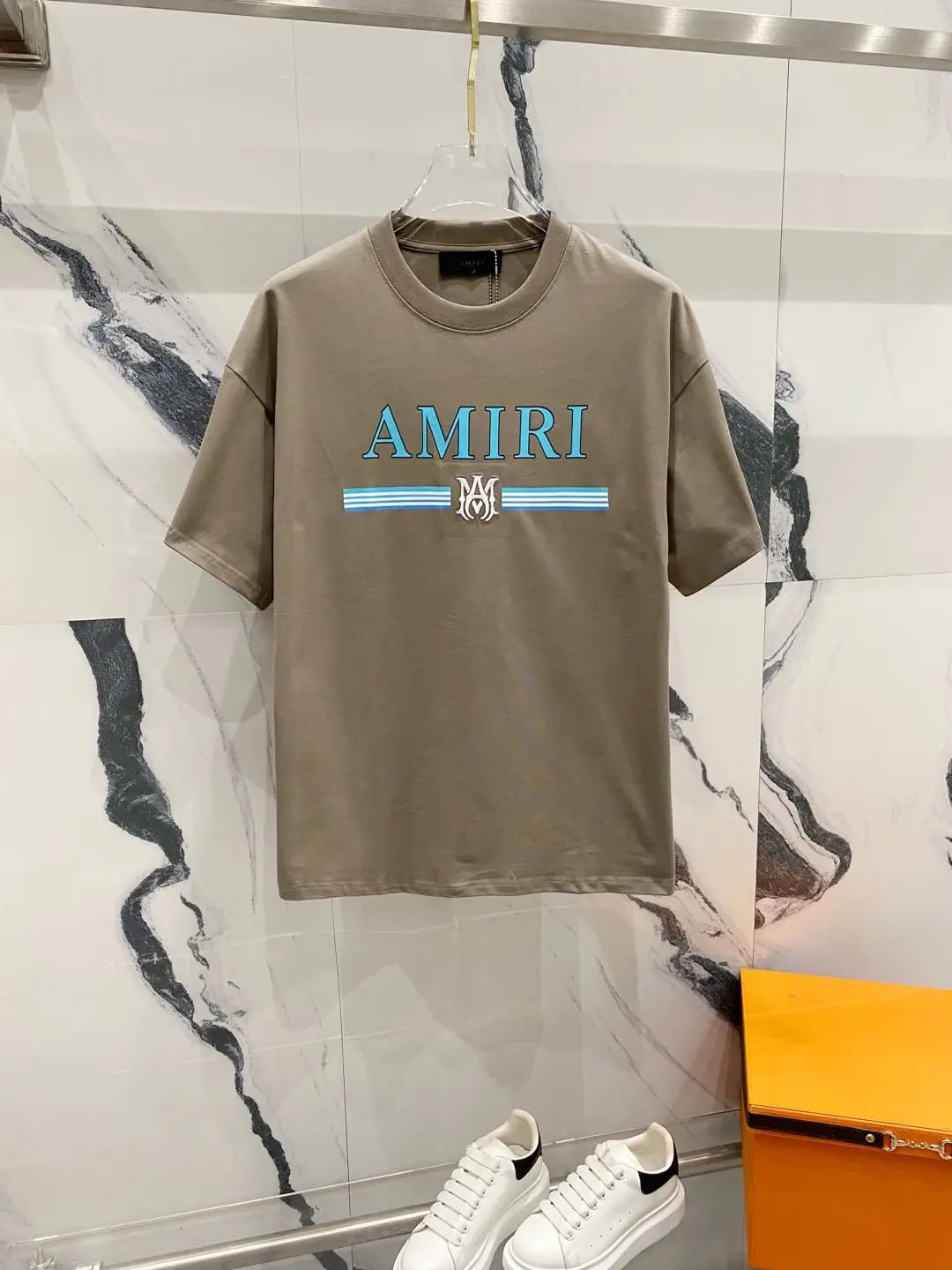 Amiri T-shirt round Neck Short Sleeve T Logo Brand Letters LOGO Printed Crew Neck Short Sleeve Pure Cotton Unisex T Shirt Bottoming Shirt OS Loose Fit T-Shirt