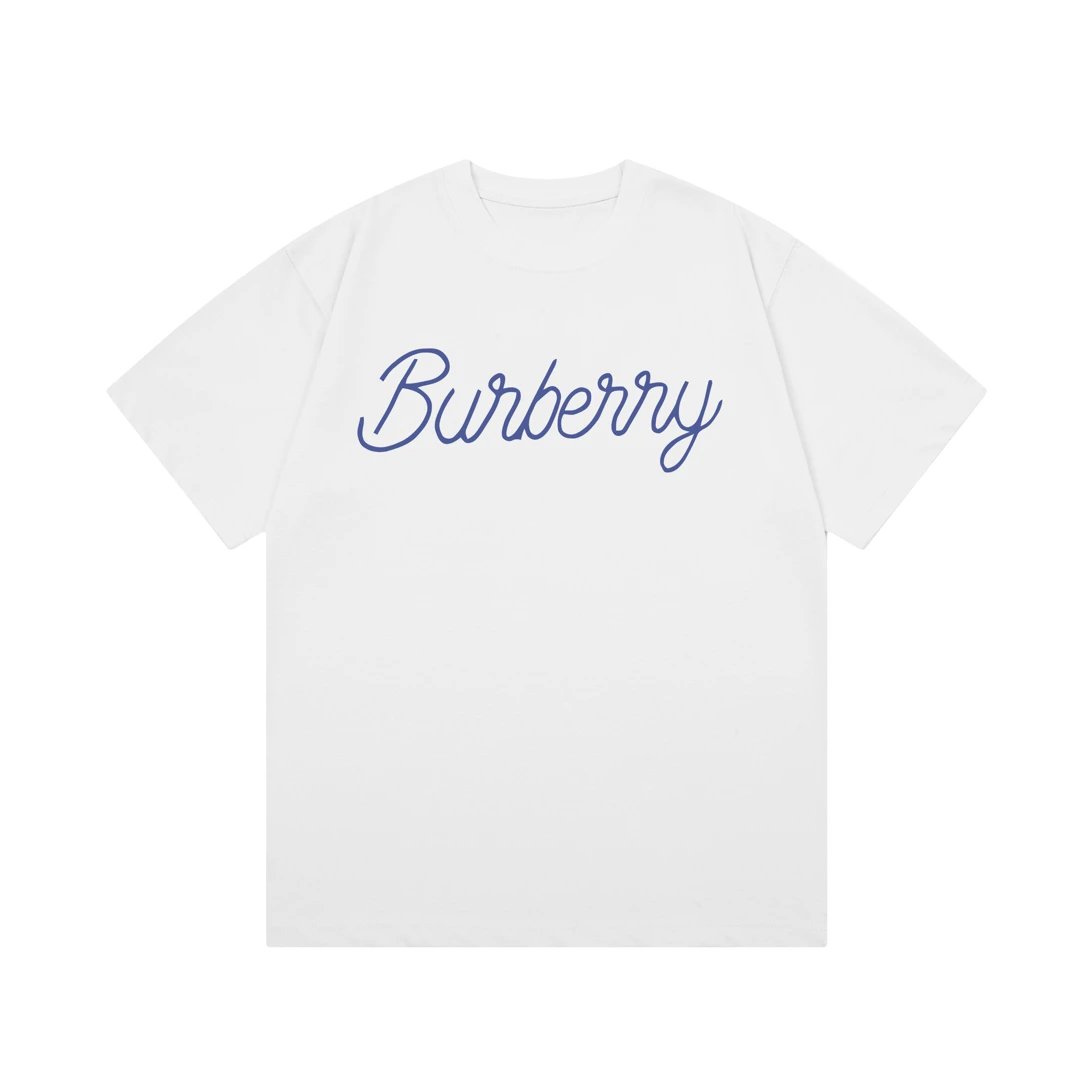 Burberry T-shirt Chest Letter Print Logo Logo Crew Neck Short Sleeve25ss New pure cotton T Unisex T-Shirt OS Loose Fit Base Shirt Top Half Sleeve T-Shirt