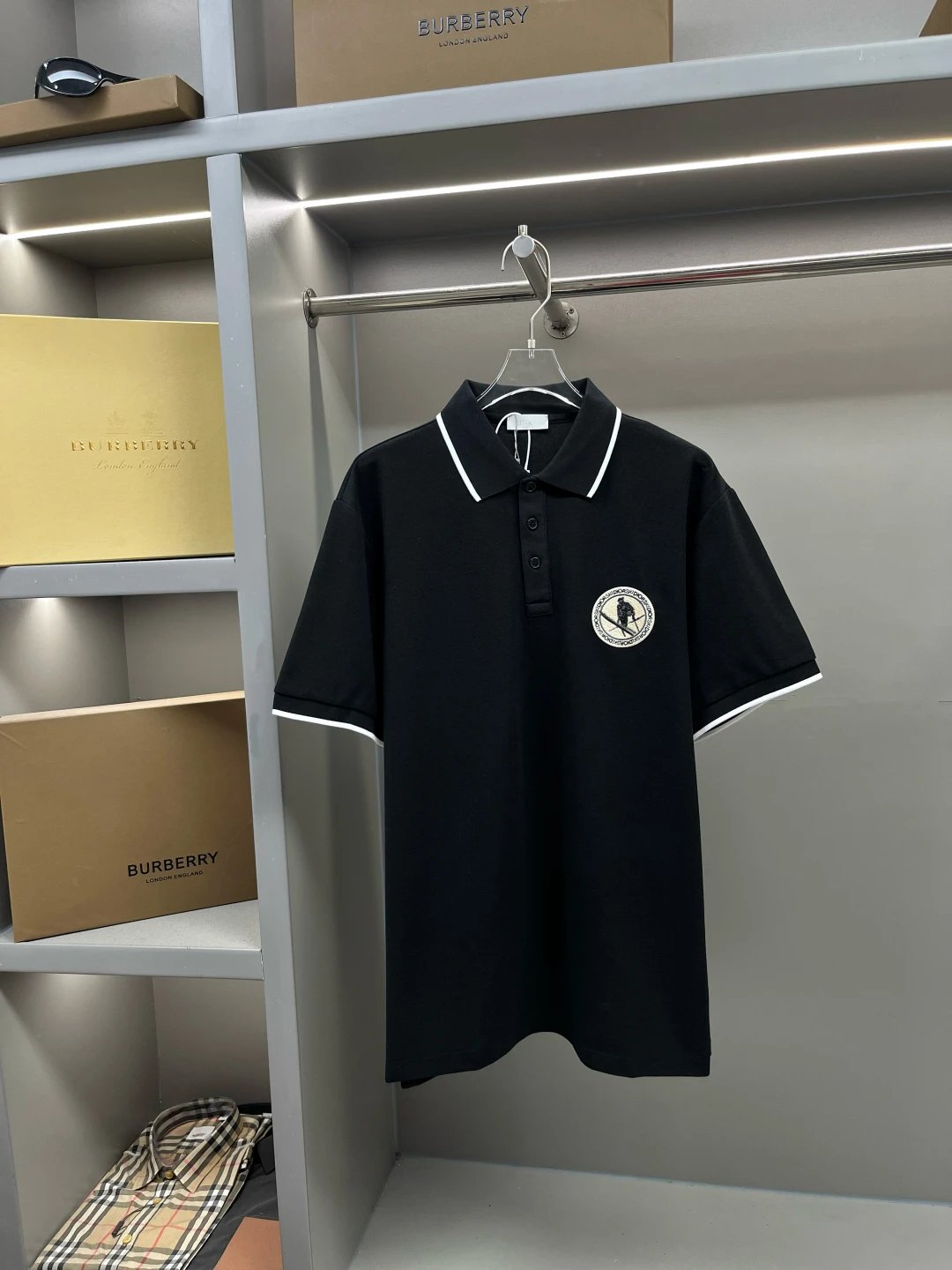 Dior T-shirt Circle letters on the chest logo Embroidery POLO Shirt Lapel Short Sleeve25ss New Unisex Style OS Loose T Summer Half Sleeve Business Shirt Plus Size T-Shirt