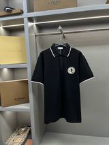 Dior T-shirt Circle letters on the chest logo Embroidery POLO Shirt Lapel Short Sleeve25ss New Unisex Style OS Loose T Summer Half Sleeve Business Shirt Plus Size T-Shirt