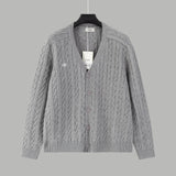 Celine Sweater Twist Knot Cardigan Sweater Unisex Outerwear Long Sleeve Soft Lazy Style OS Loose Fit Thickened Jacket for Versatile Casual Wear