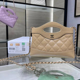 Chanel Women's Bag Top version 【Super Top Version Original Factory】C Home/24SS Early Spring Horizontal Version31bagnano Handbag31bag Bucket bag24S Horizontal Version mini31bag Shoulder Messenger Bag Chain Women's Bag AS3656