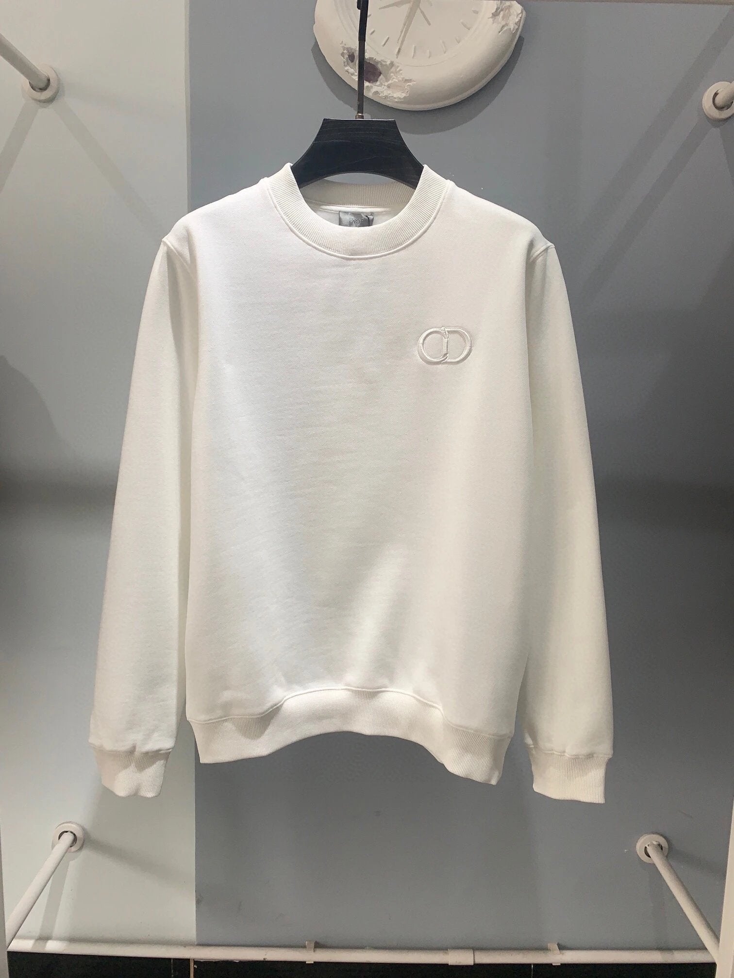 Dior Hoodie Embroidery logo Round Neck Sweatshirt Long Sleeve Base Shirt Jacket Top Fashion Unisex Sports Casual Loose Fit Versatile Autumn Winter New Arrival