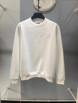 Dior Hoodie Embroidery logo Round Neck Sweatshirt Long Sleeve Base Shirt Jacket Top Fashion Unisex Sports Casual Loose Fit Versatile Autumn Winter New Arrival