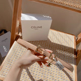 Celine Belt Top version Goods Belt Belt Female Arc De Triomphe Belt Arc De Triomphe Belt Black Retro Hair Style Belt Bright Gold Head Belt Belt Double-Sided Belt Women's Belt Women's Belt Belt Women's Belt1.8Belt Women's Belt Belt
